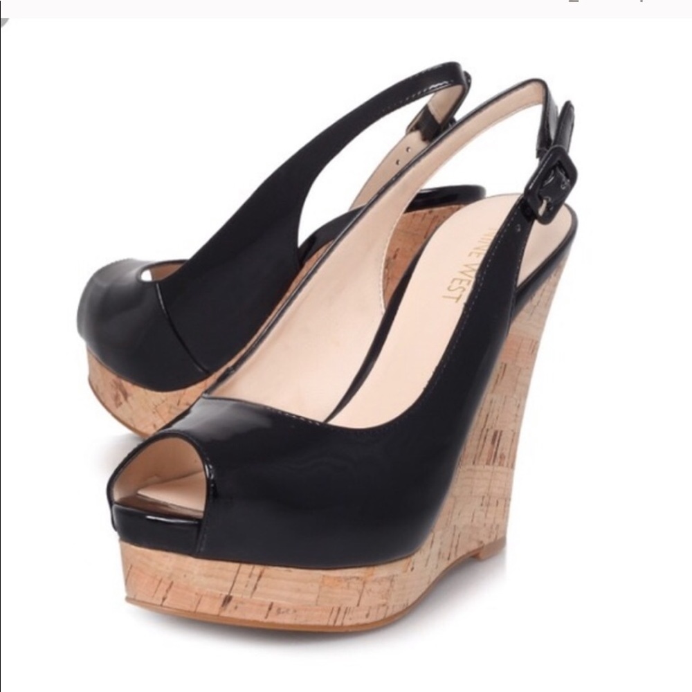 Nine West Black Wedges